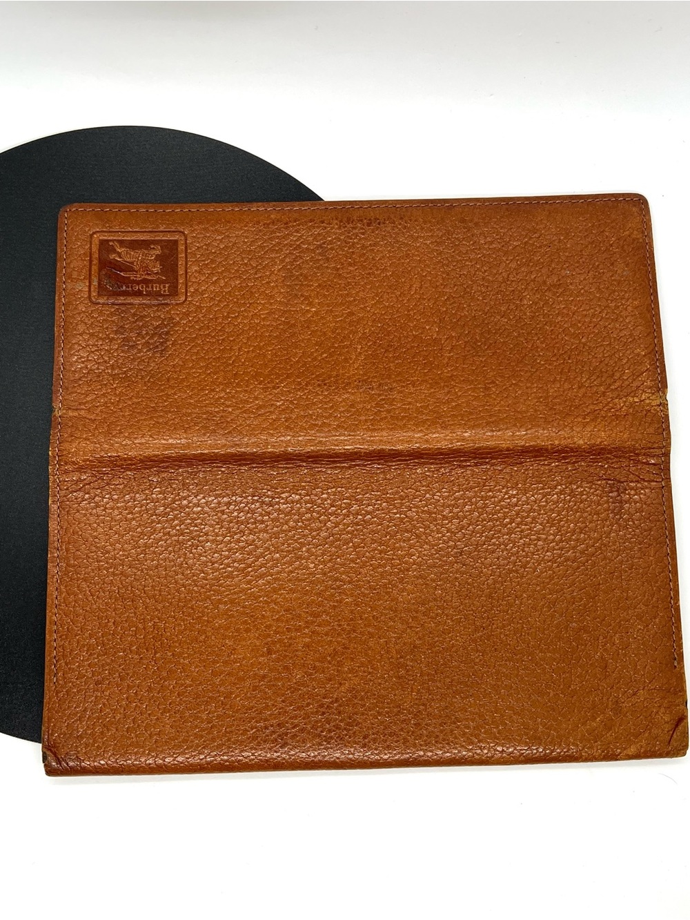 Vintage Burberrys Brown Leather Continental Long Wallet Nova Check England - Picture 5 of 15